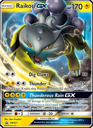 Raikou GX #SM121, SM Black Star Holo, TCGdex reference