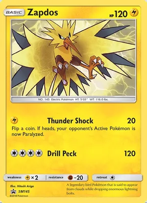 Zapdos #SM145, SM Black Star Holo, TCGdex reference