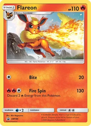 Flareon #SM186, English SM Black Star Promos promo, reference image
