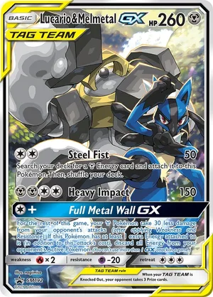 Lucario & Melmetal GX #SM192, English SM Black Star Promos promo, reference image