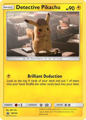 Detective Pikachu #SM194, English SM Black Star Promos promo, reference image