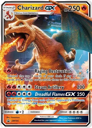 Charizard GX #SM195, English SM Black Star Promos promo, reference image