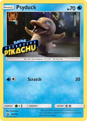 Psyduck #SM199, English SM Black Star Promos promo, reference image