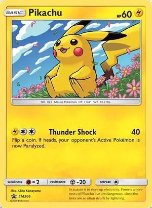 Pikachu #SM206, SM Black Star Holo, TCGdex reference