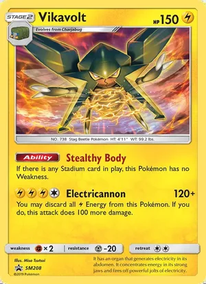 Vikavolt #SM208, SM Black Star Holo, TCGdex reference