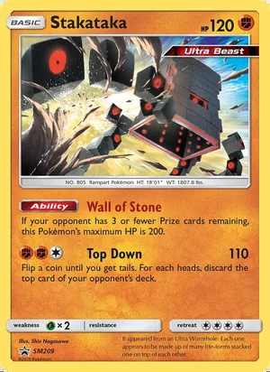 Stakataka #SM209, SM Black Star Holo, TCGdex reference