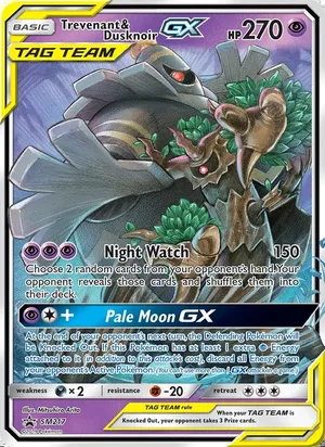 Trevenant & Dusknoir GX #SM217, SM Black Star Holo, TCGdex reference