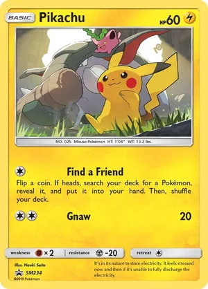 Pikachu #SM234, English SM Black Star Promos promo, reference image