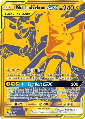 Pikachu & Zekrom GX #SM248, English SM Black Star Promos promo, reference image