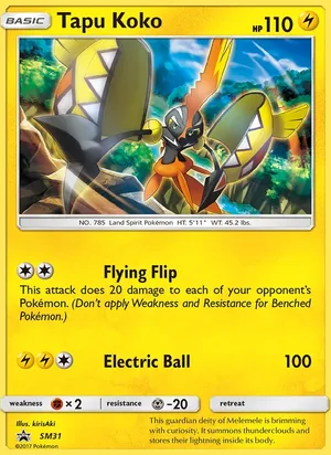 Tapu Koko #SM31, SM Black Star Holo, TCGdex reference