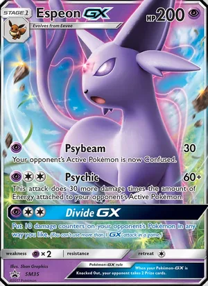 Espeon GX #SM35, SM Black Star Holo, TCGdex reference