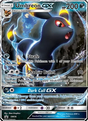 Umbreon GX #SM36, SM Black Star Holo, TCGdex reference