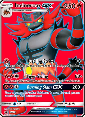Incineroar GX #SM38, SM Black Star Holo, TCGdex reference