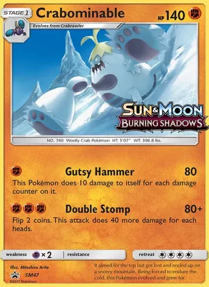 Crabominable SM47, prerelease base reference scan