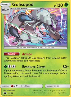 Golisopod #SM52, SM Black Star Holo, TCGdex reference