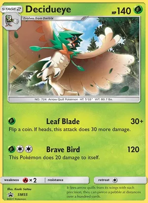 Decidueye #SM55, SM Black Star Holo, TCGdex reference