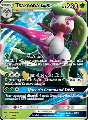 Tsareena GX #SM56, SM Black Star Holo, TCGdex reference