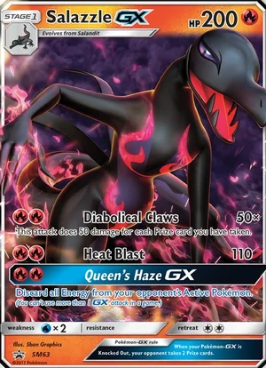 Salazzle GX #SM63, SM Black Star Holo, TCGdex reference