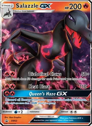 Salazzle GX #SM63, SM Black Star Holo, TCGdex reference