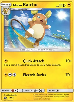 Alolan Raichu #SM65, SM Black Star Holo, TCGdex reference