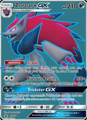 Zoroark GX #SM84, SM Black Star Holo, TCGdex reference