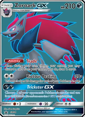 Zoroark GX #SM84, SM Black Star Holo, TCGdex reference
