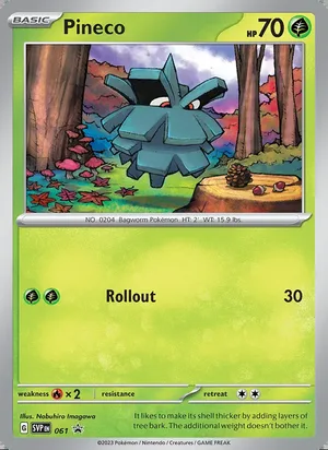 Pineco #061, SWSH Black Star Holo, TCGdex reference