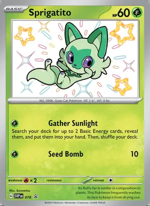 Sprigatito #076, SWSH Black Star Holo, TCGdex reference