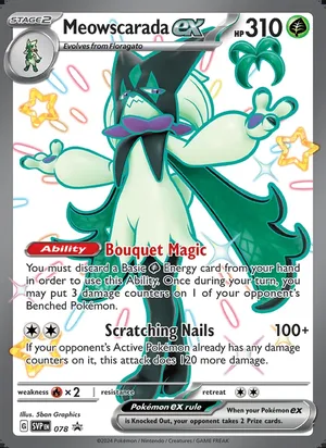 Meowscarada ex #078, SWSH Black Star Holo, TCGdex reference