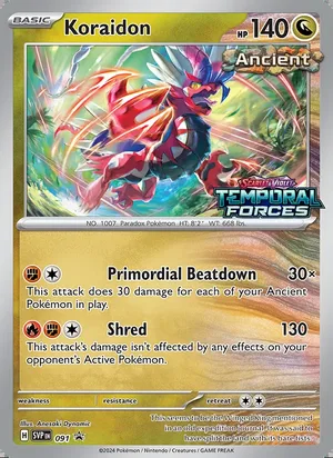 Koraidon 091, prerelease base reference scan