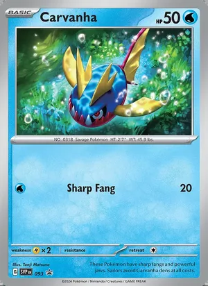 Carvanha #093, SWSH Black Star Holo, TCGdex reference