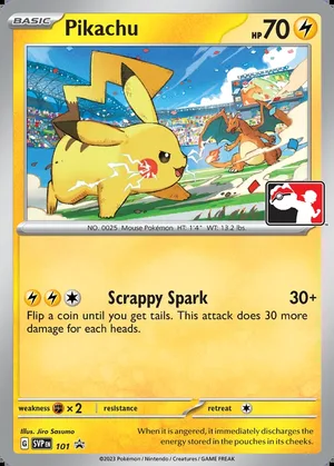 Pikachu #101, English Play! Pokemon stamped promo reference image