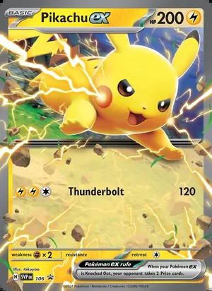 Pikachu ex #106, SWSH Black Star Holo, TCGdex reference