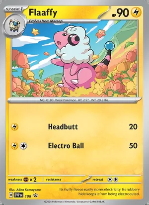 Flaaffy #108, SWSH Black Star "5" Pikachu Deck, TCGdex reference