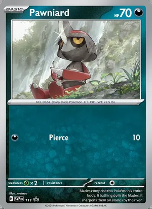 Pawniard #111, SWSH Black Star Darkrai Deck, TCGdex reference