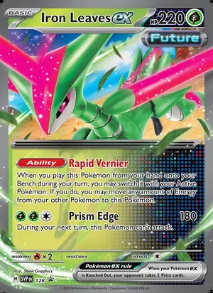 Iron Leaves ex #128, SWSH Black Star Holo, TCGdex reference