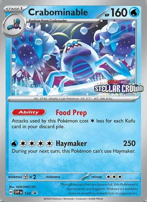 Crabominable 134, prerelease base reference scan
