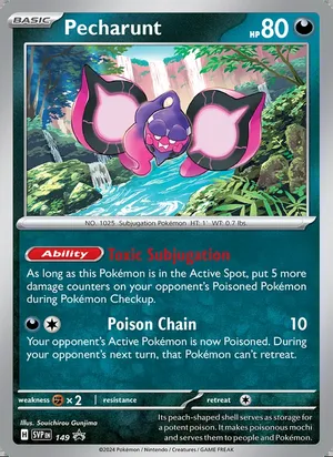 Pecharunt #149, SWSH Black Star Holo, TCGdex reference