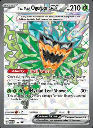 Teal Mask Ogerpon ex #166, SWSH Black Star Holo, TCGdex reference