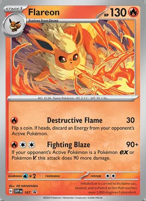 Flareon #167, SWSH Black Star Holo, TCGdex reference
