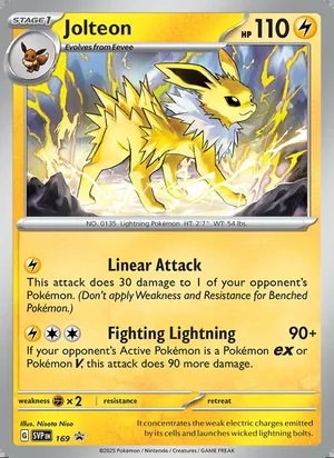 Jolteon #169, SWSH Black Star Holo, TCGdex reference