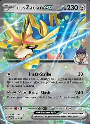 Hop's Zacian ex #193, SWSH Black Star Holo, TCGdex reference