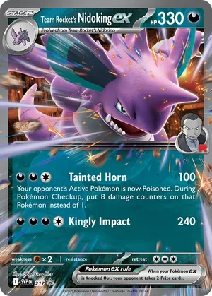 Team Rocket's Nidoking ex #217, English SVP Black Star Promos promo, reference image