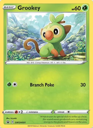 Grookey #SWSH001, SWSH Black Star Holo, TCGdex reference