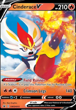 Cinderace V #SWSH015, SWSH Black Star Holo, TCGdex reference