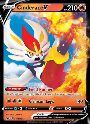 Cinderace V #SWSH015, SWSH Black Star Holo, TCGdex reference