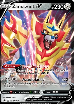 Zamazenta V #SWSH019, SWSH Black Star Holo, TCGdex reference