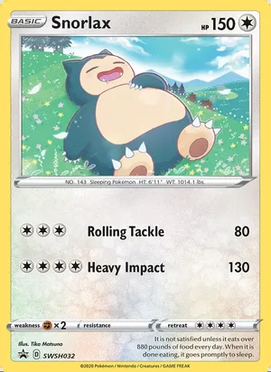 Snorlax #SWSH032, SWSH Black Star Holo, TCGdex reference