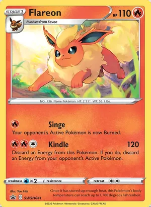 Flareon #SWSH041, SWSH Black Star Holo, TCGdex reference