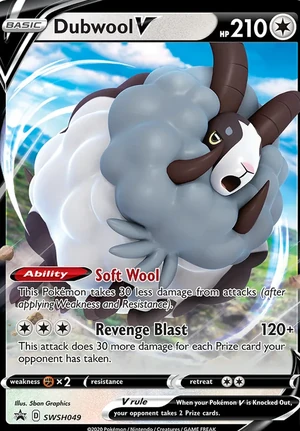Dubwool V #SWSH049, SWSH Black Star Holo, TCGdex reference
